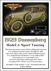 KS 1501-010 1923 Duesenberg Sport Touring
