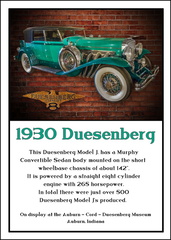 KS 1501-015 1930 Duesenberg Trading Card