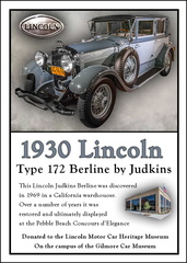 KS 1501-016 1930 Lincoln Trading Card
