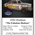 KS 1503-014 1952 Hudson NASCAR Trading Card